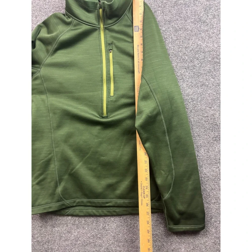 Stio Gannett Peak Fleece Pullover Mens XL Green Fleece Quarter Zip Sweater
